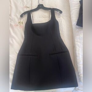 Awake Sleek Black Mini Dress
